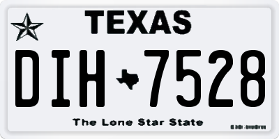 TX license plate DIH7528