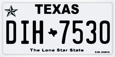 TX license plate DIH7530