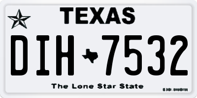 TX license plate DIH7532