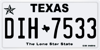 TX license plate DIH7533