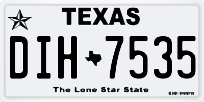 TX license plate DIH7535