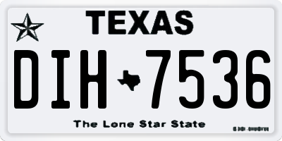 TX license plate DIH7536