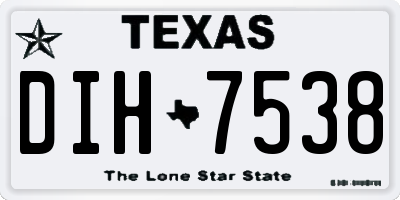 TX license plate DIH7538