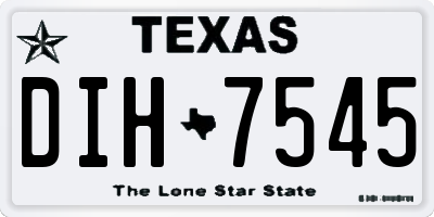 TX license plate DIH7545