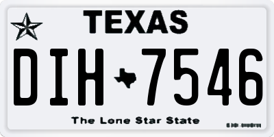 TX license plate DIH7546