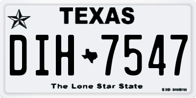TX license plate DIH7547
