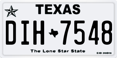 TX license plate DIH7548