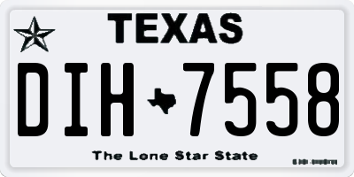TX license plate DIH7558