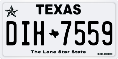 TX license plate DIH7559