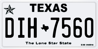 TX license plate DIH7560