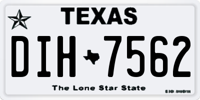 TX license plate DIH7562