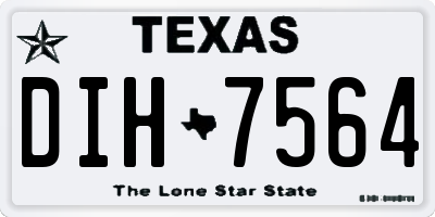 TX license plate DIH7564