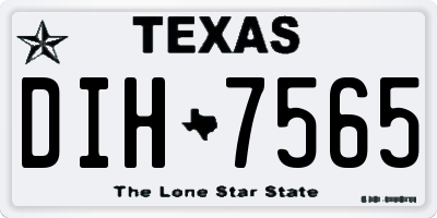 TX license plate DIH7565