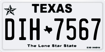 TX license plate DIH7567