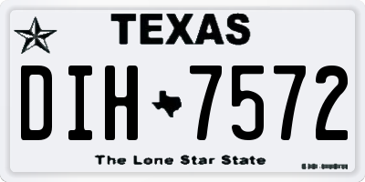 TX license plate DIH7572