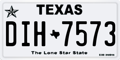 TX license plate DIH7573