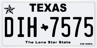 TX license plate DIH7575