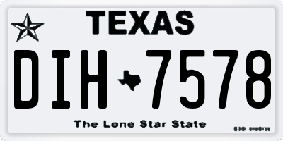 TX license plate DIH7578