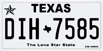 TX license plate DIH7585