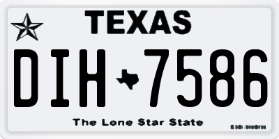 TX license plate DIH7586