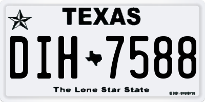 TX license plate DIH7588
