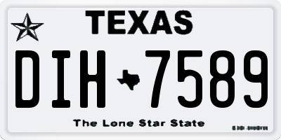 TX license plate DIH7589