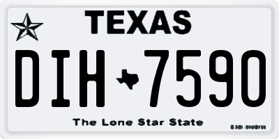 TX license plate DIH7590