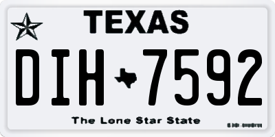 TX license plate DIH7592