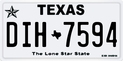 TX license plate DIH7594