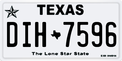 TX license plate DIH7596