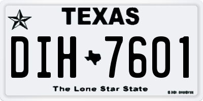 TX license plate DIH7601