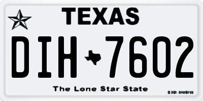 TX license plate DIH7602