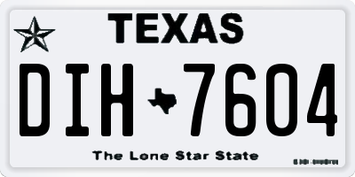 TX license plate DIH7604