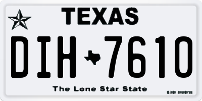 TX license plate DIH7610