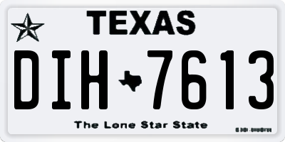 TX license plate DIH7613