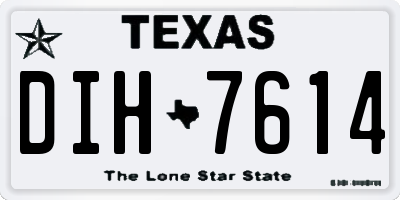 TX license plate DIH7614