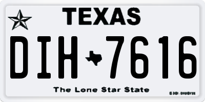 TX license plate DIH7616