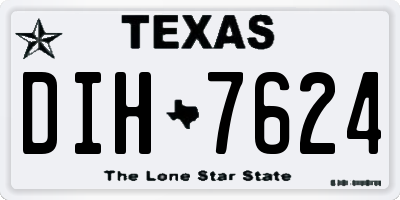 TX license plate DIH7624