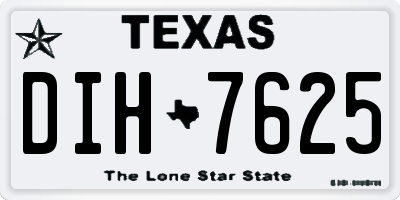 TX license plate DIH7625