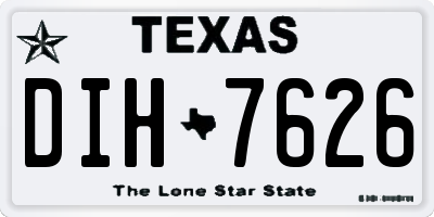 TX license plate DIH7626