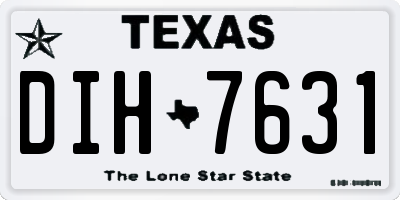 TX license plate DIH7631
