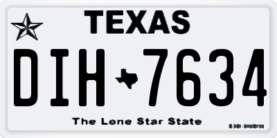 TX license plate DIH7634