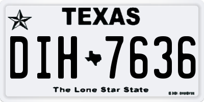 TX license plate DIH7636