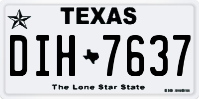 TX license plate DIH7637