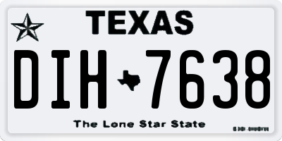 TX license plate DIH7638
