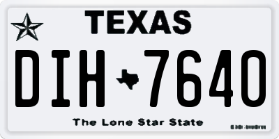 TX license plate DIH7640