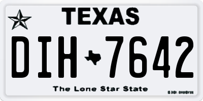 TX license plate DIH7642