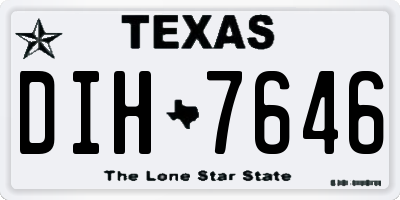 TX license plate DIH7646