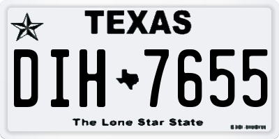 TX license plate DIH7655