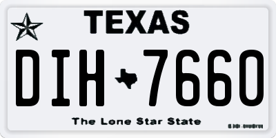 TX license plate DIH7660